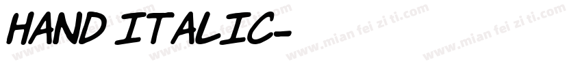 hand italic字体转换